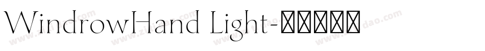 WindrowHand Light字体转换